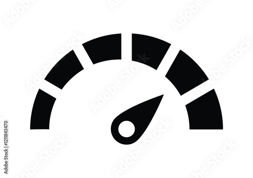 Speed Movement Icon.  Gauge symbol