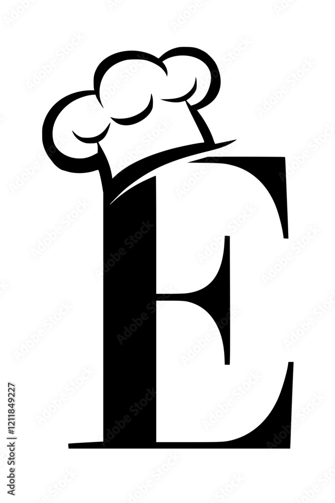 Letter E with chef hat logo design, Creative logo featuring the letter E with a chef hat, symbolizing culinary arts, food businesses, restaurants, and professional cooking services.
Letter E with chef hat logo design, Creative logo featuring the letter E with a chef hat, symbolizing culinary arts, food businesses, restaurants, and professional cooking services.