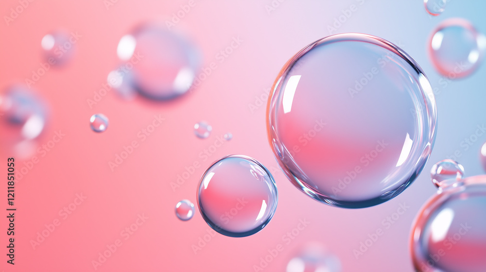 Floating transparent bubbles with pastel colors
Floating transparent bubbles with pastel colors