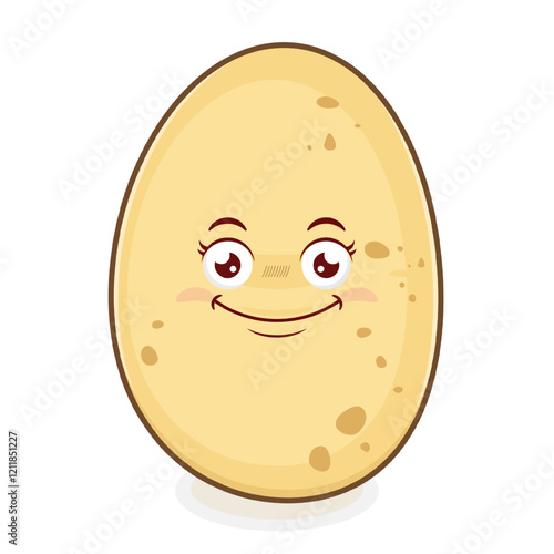 potato smile face cartoon cute