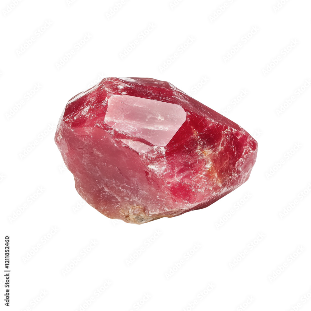 Fototapeta premium Ruby polished isolated on white