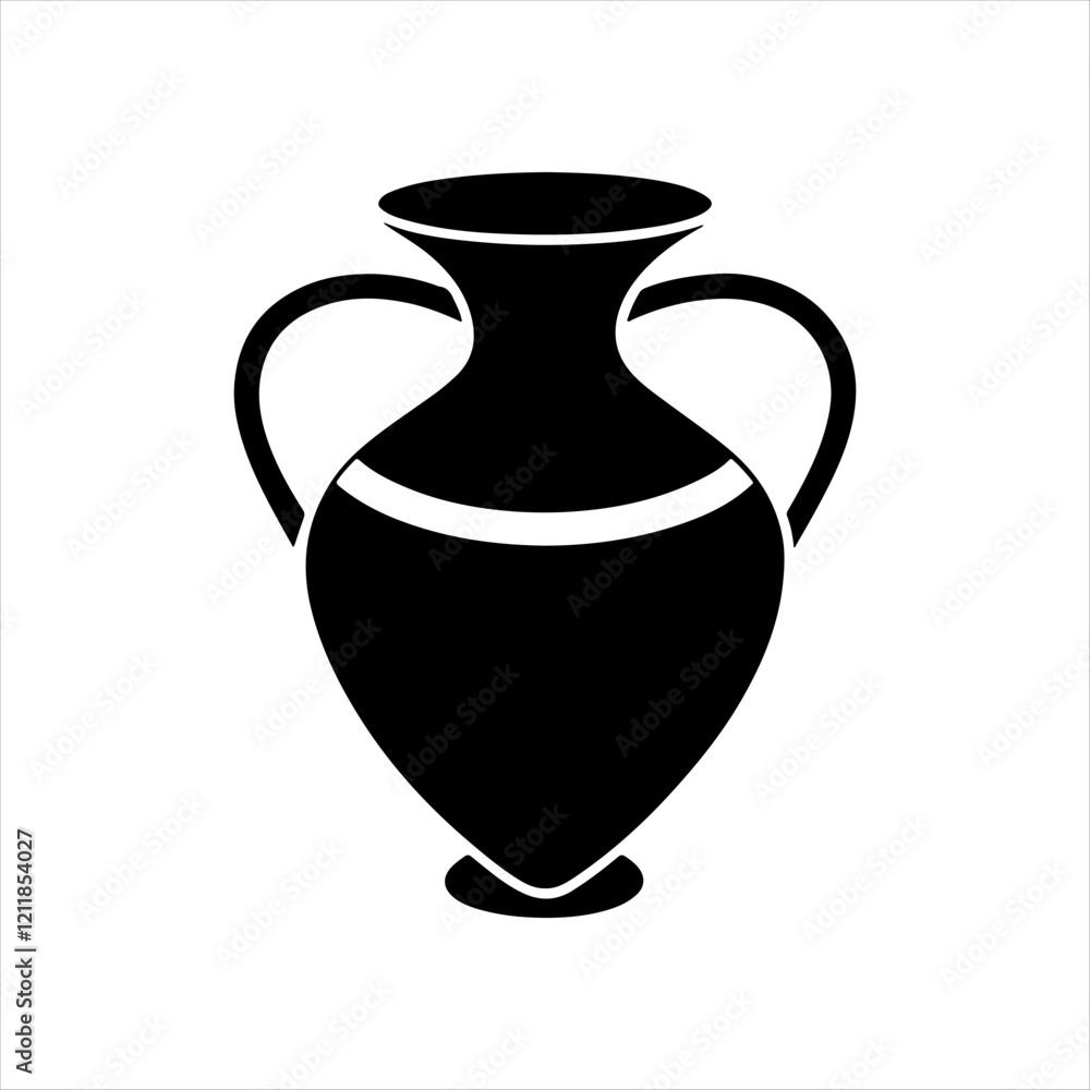 Vase vector silhouette design Vase vector silhouette design