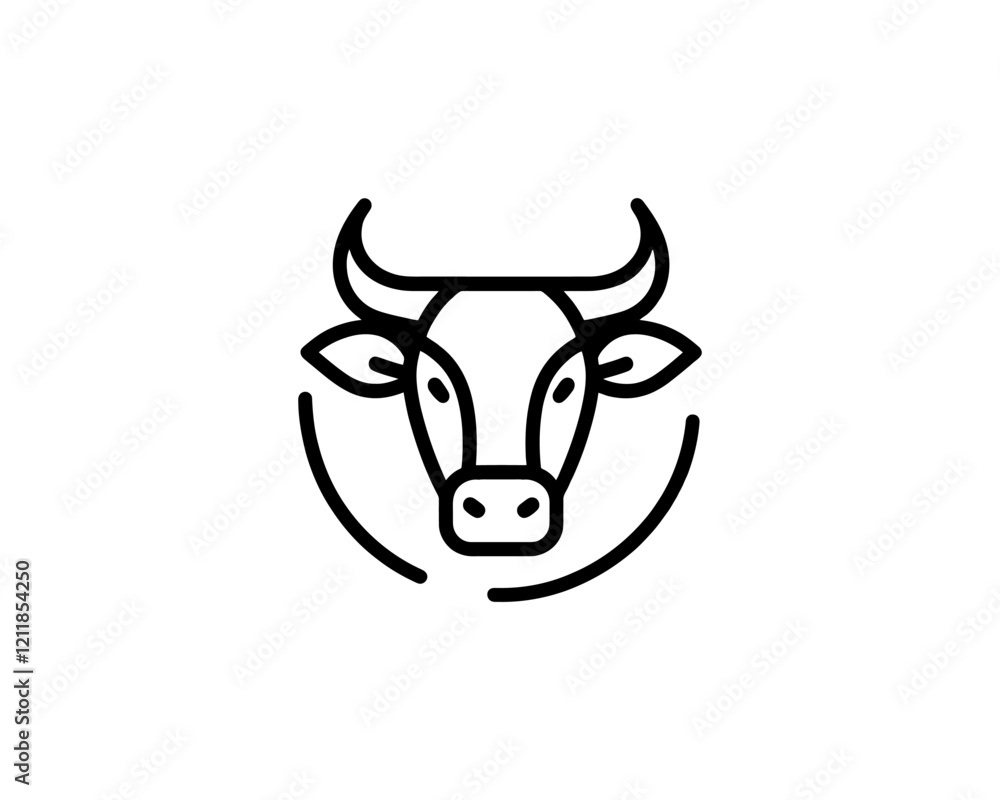 Cow logo vector. Animal farm. Cow icon. Dairy product symbol vector illustration. Cow logo vector. Animal farm. Cow icon. Dairy product symbol vector illustration.