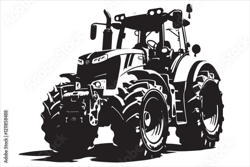 12 Tractor Silhouette Vector Bundle