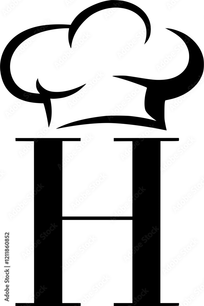 Letter H with chef hat logo design, Creative logo featuring the letter H with a chef hat, symbolizing culinary arts, food businesses, restaurants, and professional cooking services branding.
Letter H with chef hat logo design, Creative logo featuring the letter H with a chef hat, symbolizing culinary arts, food businesses, restaurants, and professional cooking services branding.