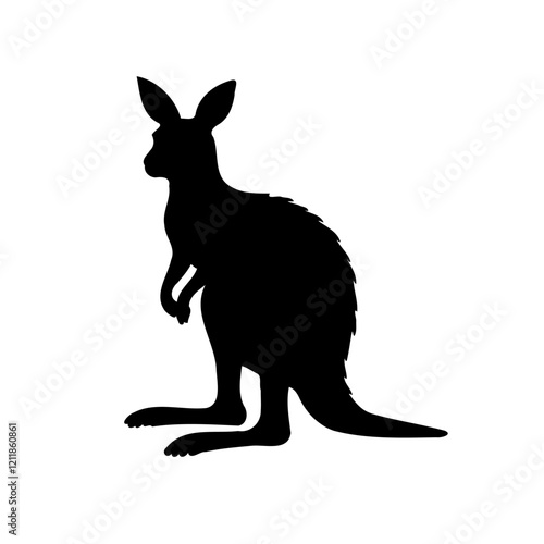 Kangaroo Silhouette Isolated Image