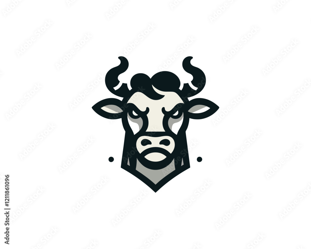Cow logo vector. Animal farm. Cow icon. Dairy product symbol vector illustration. Cow logo vector. Animal farm. Cow icon. Dairy product symbol vector illustration.