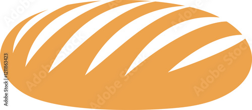 Loaf logo. Isolated loaf on white background. Bread