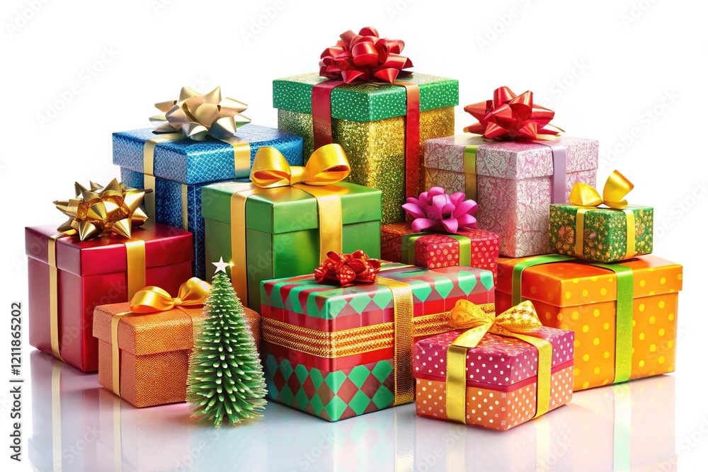 Obraz premium Christmas Gift Boxes - Holiday Presents Collection