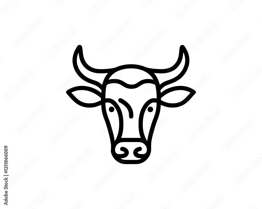 Cow logo vector. Animal farm. Cow icon. Dairy product symbol vector illustration. Cow logo vector. Animal farm. Cow icon. Dairy product symbol vector illustration.