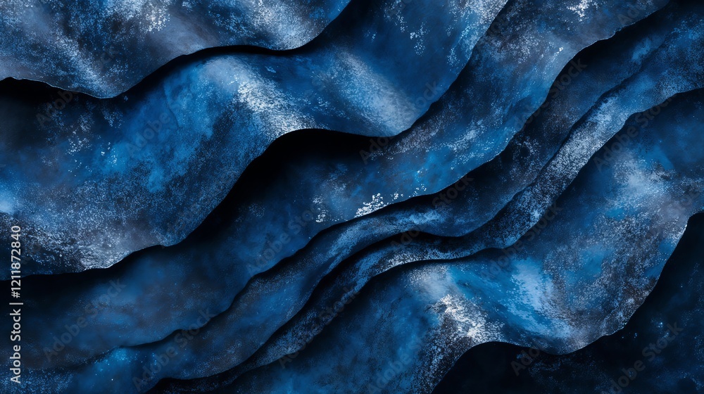 Abstract Texture with Dark Blue Waves and Ice-Like Spots. Modern design. Abstract texture. Winter-themed artwork. Frozen waves. Calm. Nature's pattern. Abstract Texture with Dark Blue Waves and Ice-Like Spots. Modern design. Abstract texture. Winter-themed artwork. Frozen waves. Calm. Nature's pattern.