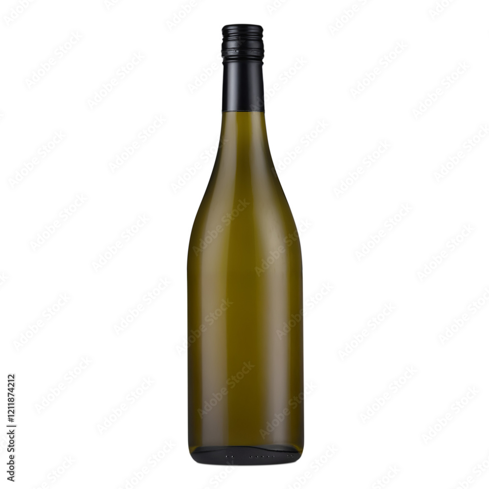 Bottle of wine isolated without label Bottle of wine isolated without label