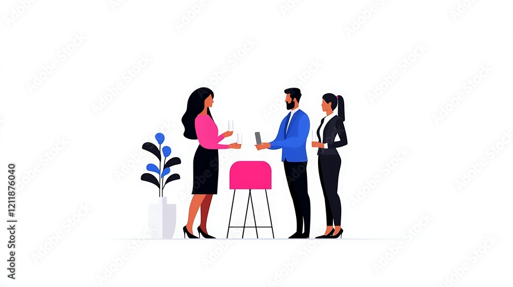 Business colleagues collaborating during a productive office meeting Business colleagues collaborating during a productive office meeting