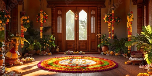Beautiful Traditional Home Decorated for Ugadi Festival