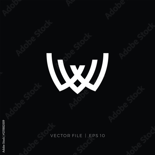 initial letter VW or WV logo