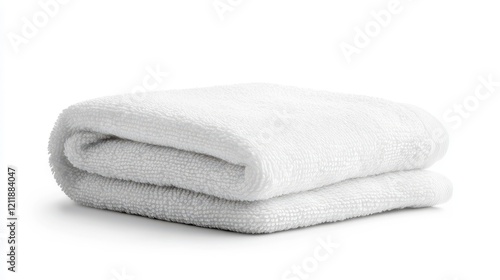 Elegant Folded White Microfiber Towel Display