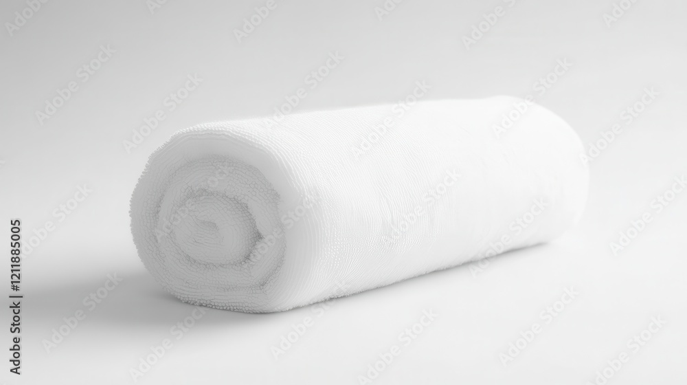 Soft White Rolled Spa Towel for Relaxation