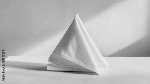 Wallpaper Mural Crisp White Towel Folded into a Triangle Shape Torontodigital.ca