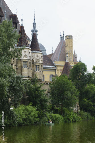 Fotografie 커플,보트,항해,호수,바이다후냐드성,Vaida Hungad Castle,시민공원,부다페스트,헝가리