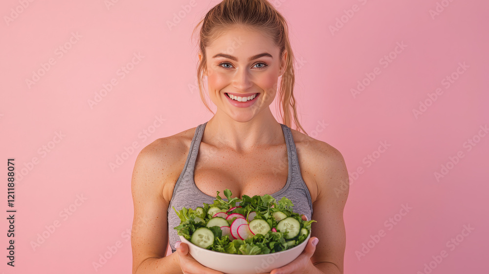 Healthy Lifestyle with a Salad Bowl Healthy Lifestyle with a Salad Bowl