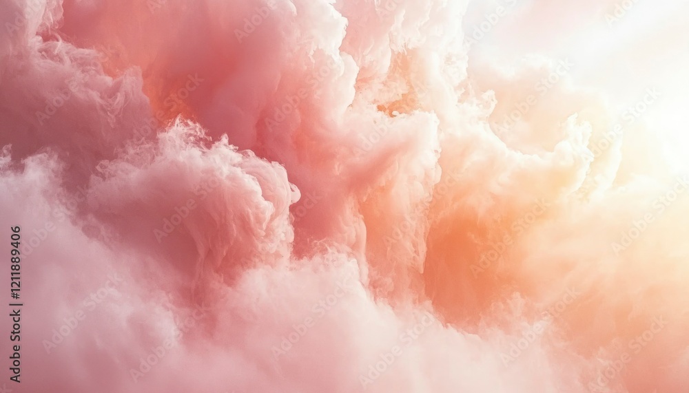 Soft Pink and Orange Cloudscape Abstract Art Soft Pink and Orange Cloudscape Abstract Art