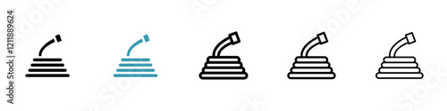 Hose icons in solid black and white colors