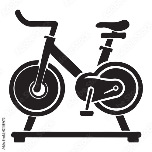 Stationary Exercise Bike Silhouette Icon
