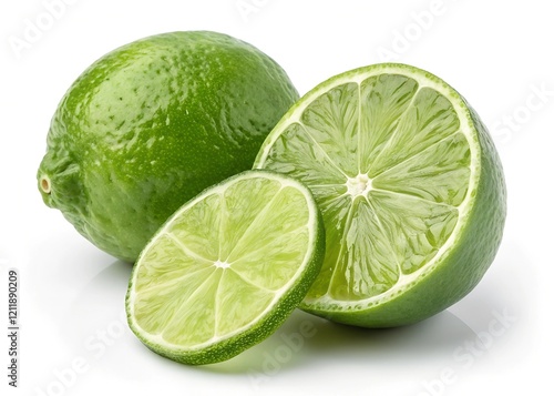 lime on white background