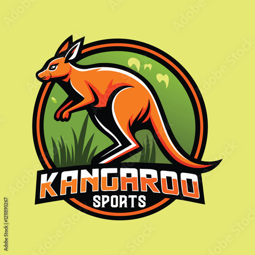 Kangaroo Mascot Logo