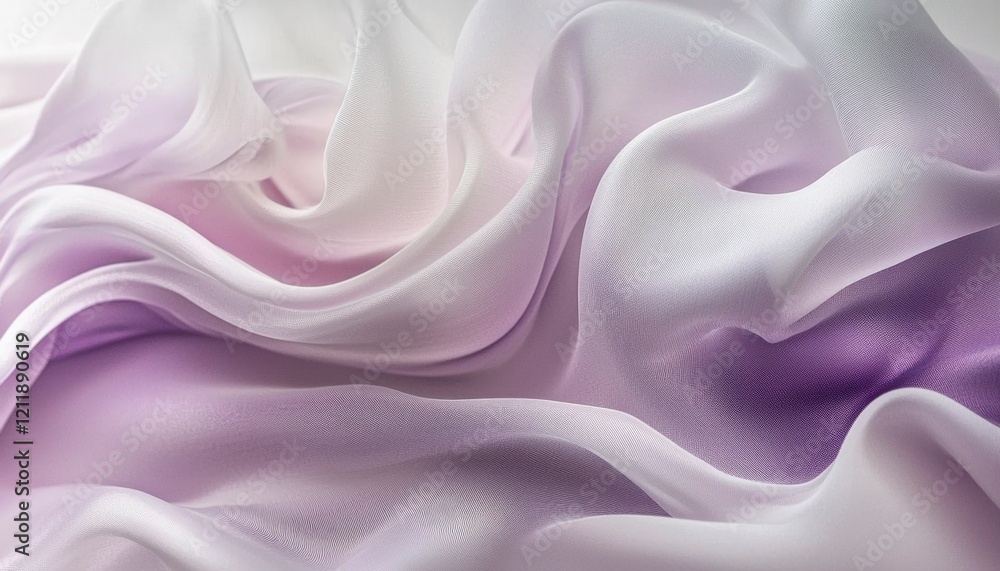 Obraz premium Soft Draped Fabric in Lavender and White Hues