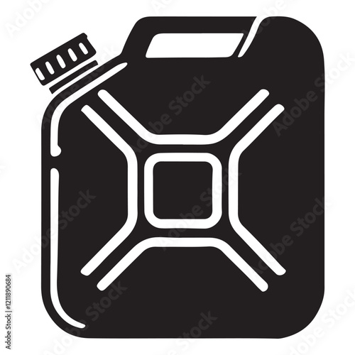 Silhouette Illustration of a Gasoline Jerrycan