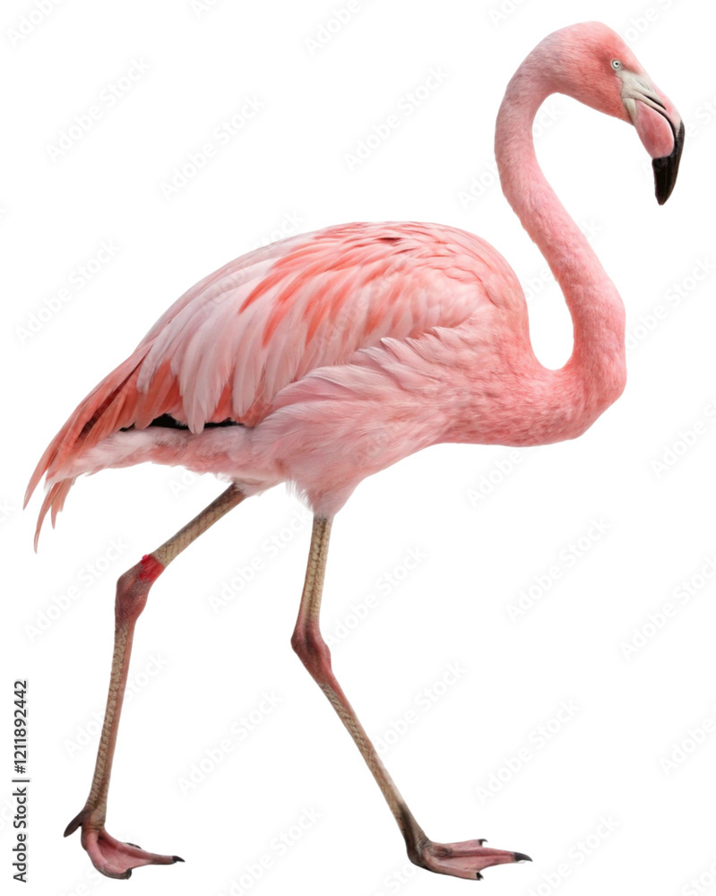 Fototapeta premium Flamingo isolated on transparent background