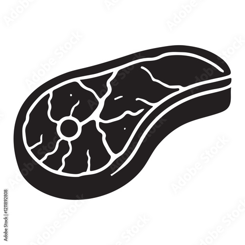 Steak Silhouette Illustration for Food and Restaurant Designs