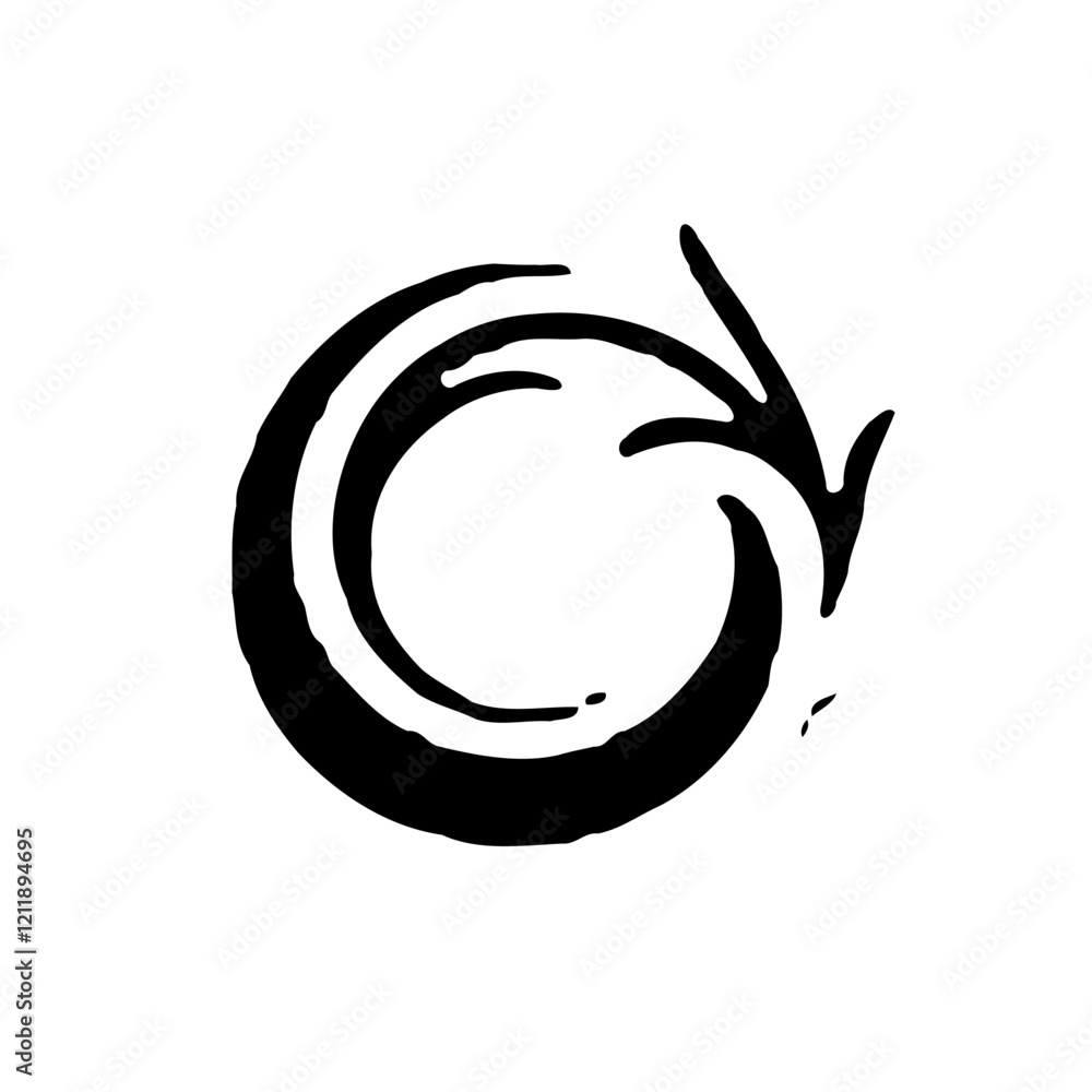 Abstract Circle and Arrow Symbol Abstract Circle and Arrow Symbol