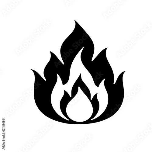 Abstract Flame Graphic Design Icon