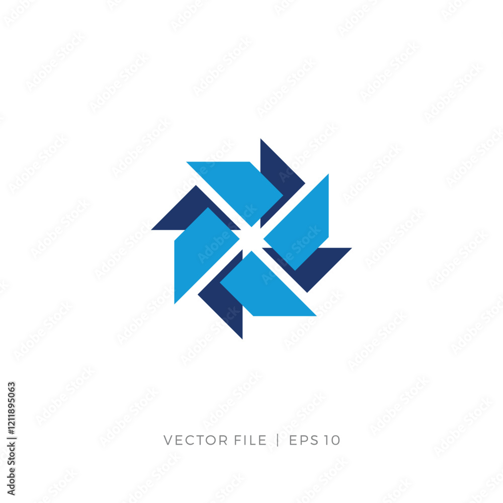wind windmill rotate abstract logo wind windmill rotate abstract logo