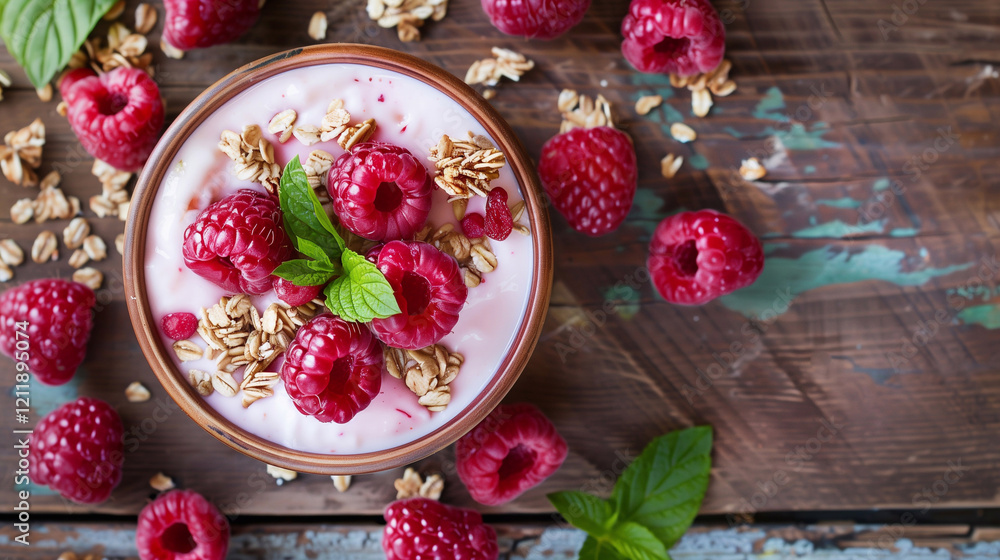 fresh raspberries and yogurt fresh raspberries and yogurt