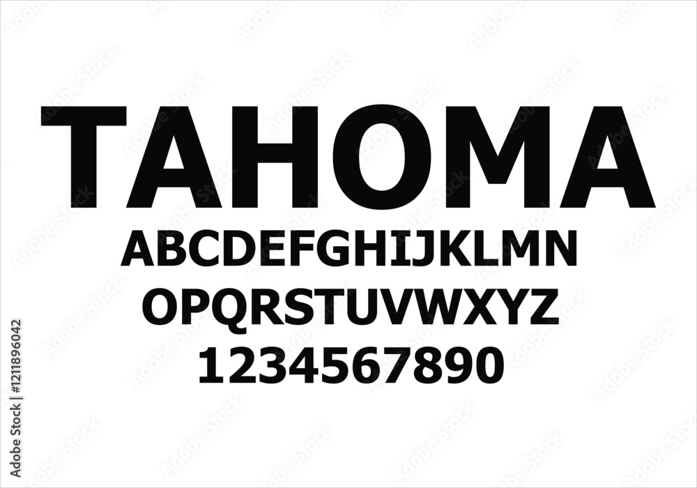 Fototapeta premium Tahoma font for logo and headline. Isolated vector typeset