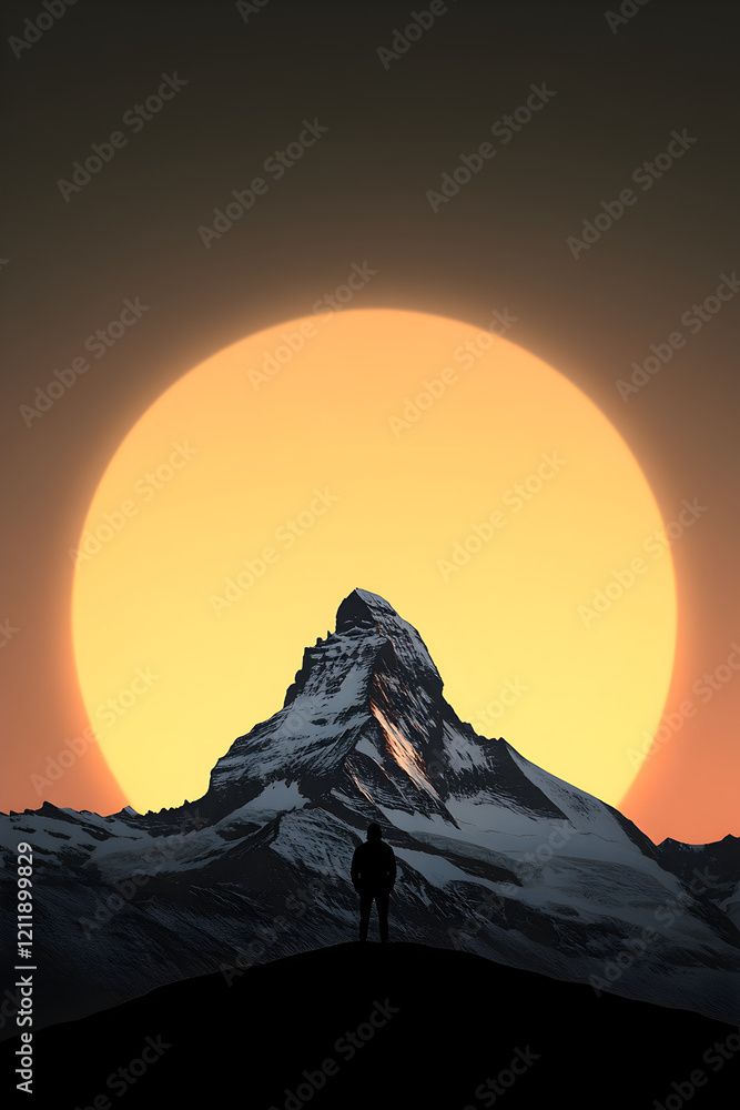 A silhouette of a person standing in front of a glowing mountain, with light representing the ascent to mental well-being.
A silhouette of a person standing in front of a glowing mountain, with light representing the ascent to mental well-being.