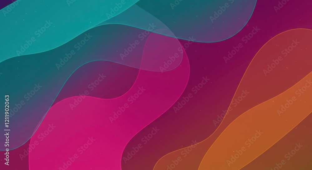 Abstract Fluid Shapes: Dynamic interplay of vibrant teal, magenta, and burnt orange hues form flowing, organic shapes, creating a visually captivating and modern abstract background. Abstract Fluid Shapes: Dynamic interplay of vibrant teal, magenta, and burnt orange hues form flowing, organic shapes, creating a visually captivating and modern abstract background.