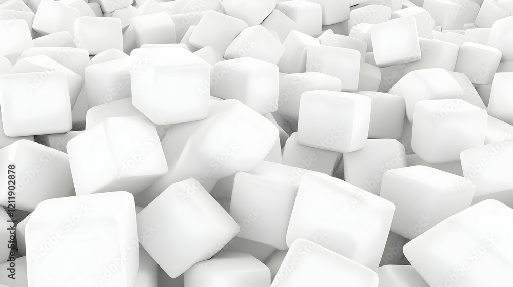 White cubes pile background texture, abstract design, 3D render, website template White cubes pile background texture, abstract design, 3D render, website template