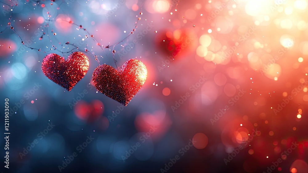 Beautiful Valentine's Day background with bokeh effects and soft lighting. Beautiful Valentine's Day background with bokeh effects and soft lighting.