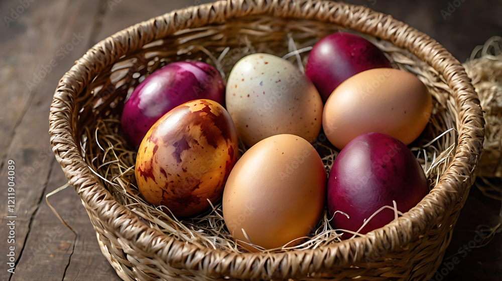 Eco-Friendly Easter Eggs Dyed Naturally
