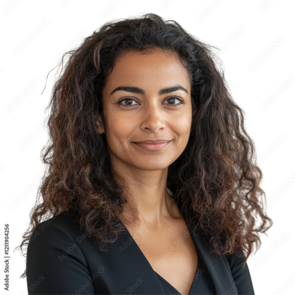 Isolated Portrait of Smiling Woman Isolated Portrait of Smiling Woman