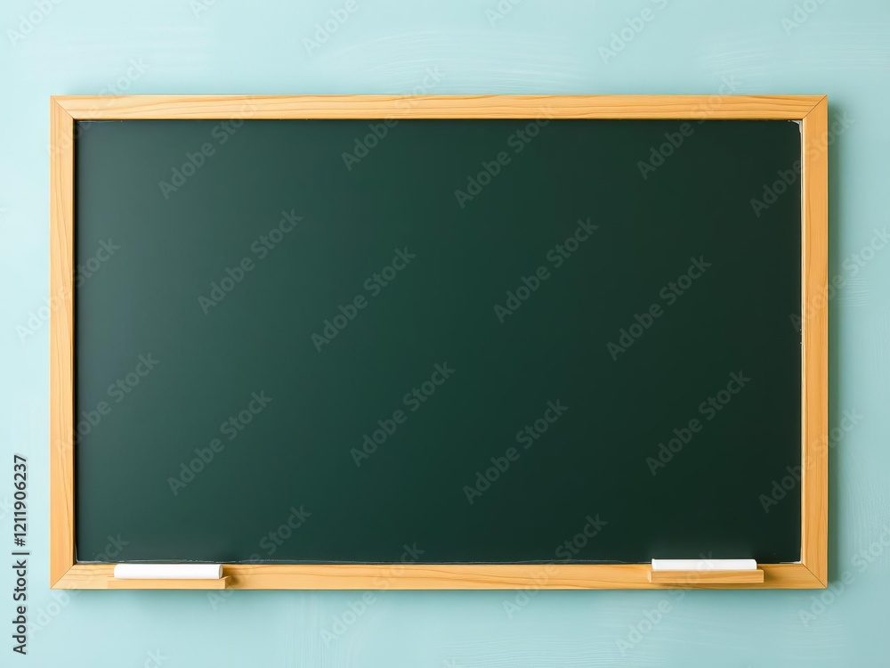 Blank blackboard in wooden frame cut out on white background, wooden frame, learning Blank blackboard in wooden frame cut out on white background, wooden frame, learning