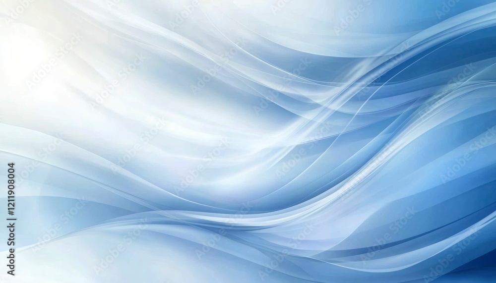 Fototapeta premium Abstract Blue and White Wave Background Design