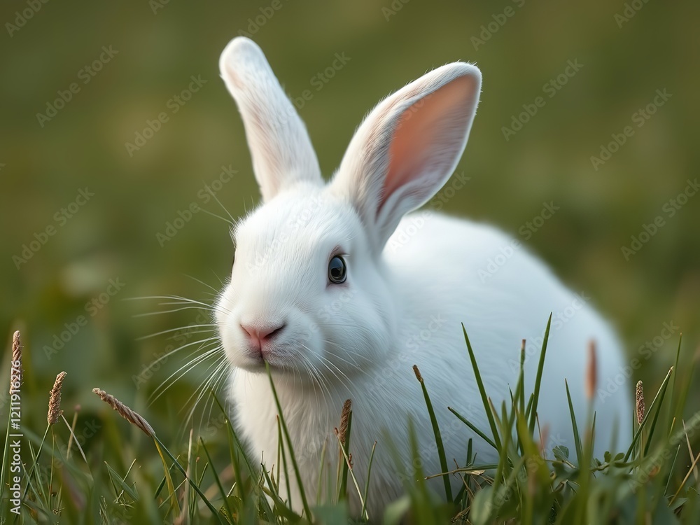 Nature's Tranquil Companion: A Rabbit's Peaceful Presence Nature's Tranquil Companion: A Rabbit's Peaceful Presence