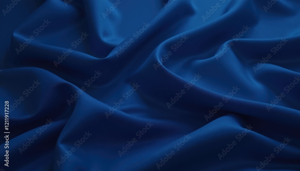 Dark blue flowing fabric background texture, abstract design Dark blue flowing fabric background texture, abstract design