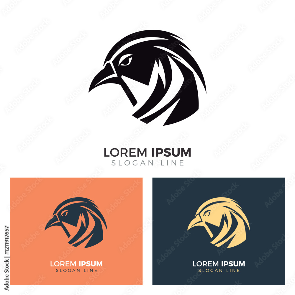 Fototapeta premium Pigeon Heads Logo Design.