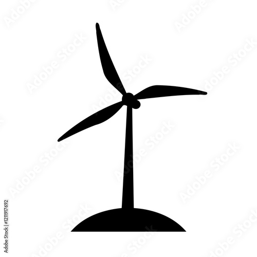 Windmill Renewable Energy Silhouette